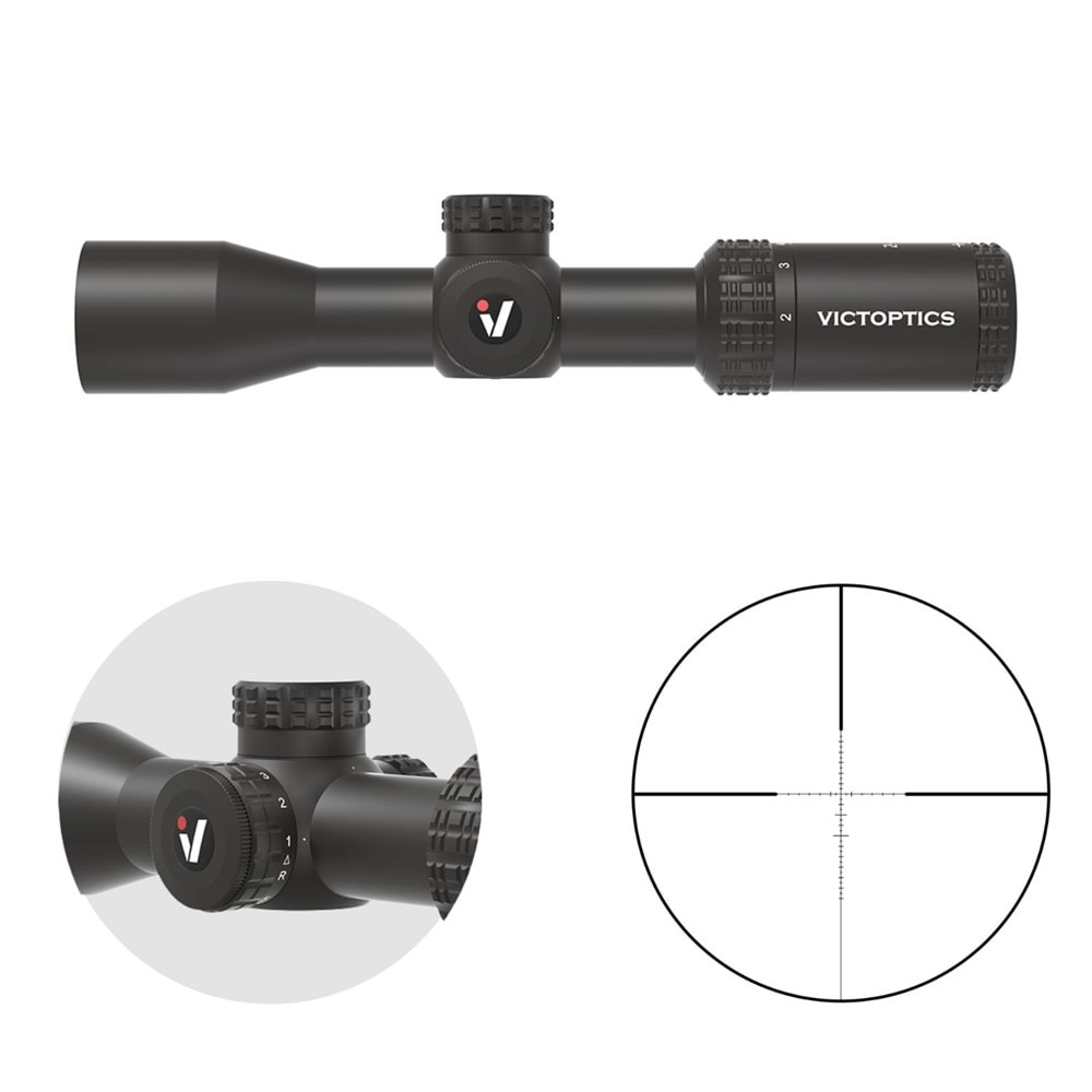 Victoptics SOI 2-7x32 Tüfek dürbünü 25.4mm Tüp RED+GREEN IR 1/10MIL - VIOC-02