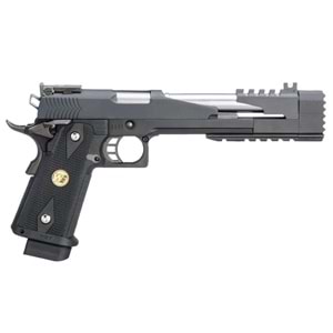 WE-Tech Competition Series ''Xcelerator Dragon'' Hi-CAPA GBB Airsoft Tabanca - Uzun Namlu/Siyah/madalyon Kabza
