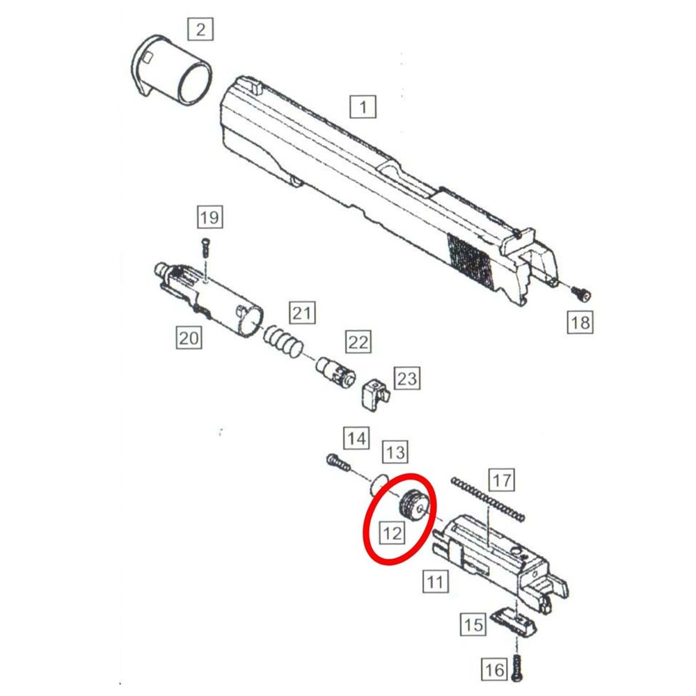 We 1911 Colt Nozzle Housing Parts No #12