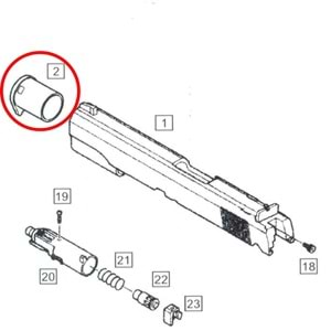 We Colt 1911 Bushing Outer Barrel Siyah Parts No #2