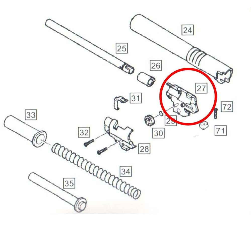 We Colt 1911 Hop Up Parts No #27