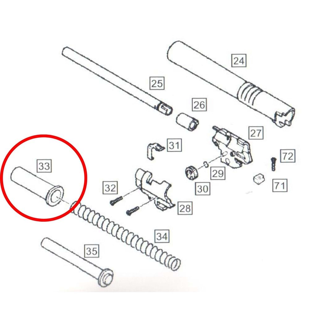 We Colt 1911 Recoil Plug Parts No #33