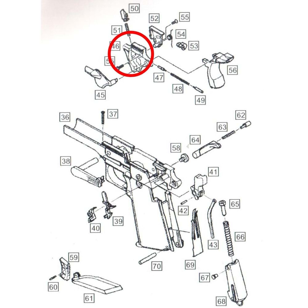 We Colt 1911 Yedek Parça Parts No #46