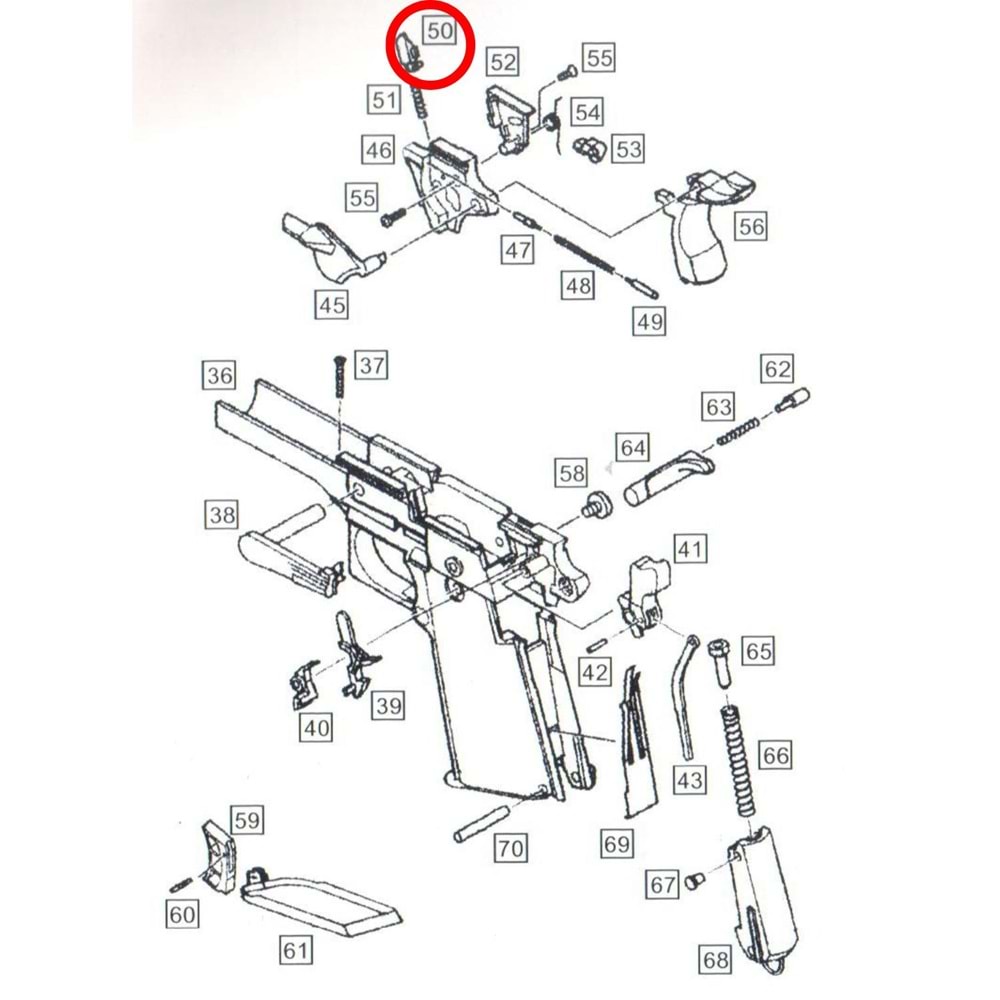 We Colt 1911 Yedek Parça Parts No #50