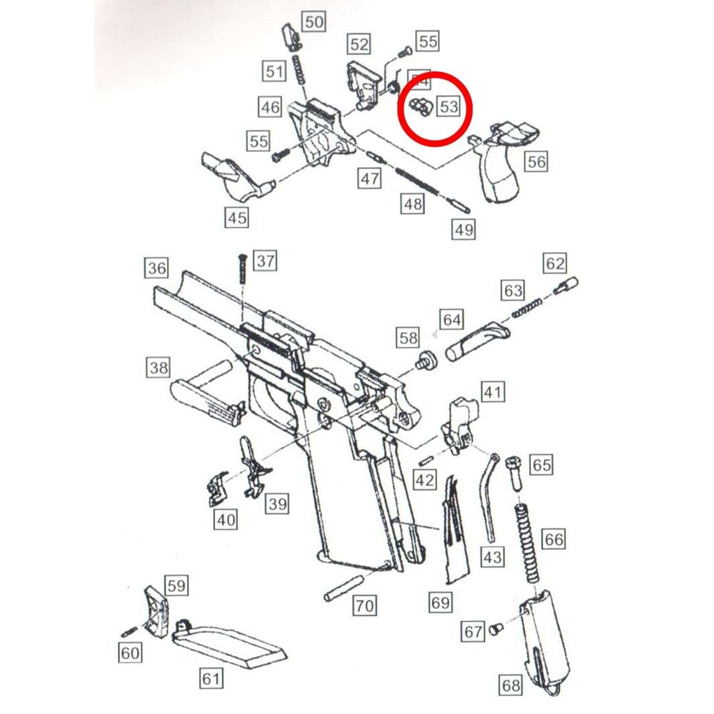 We Colt 1911 Ateşleme İğnesi Parts No #53