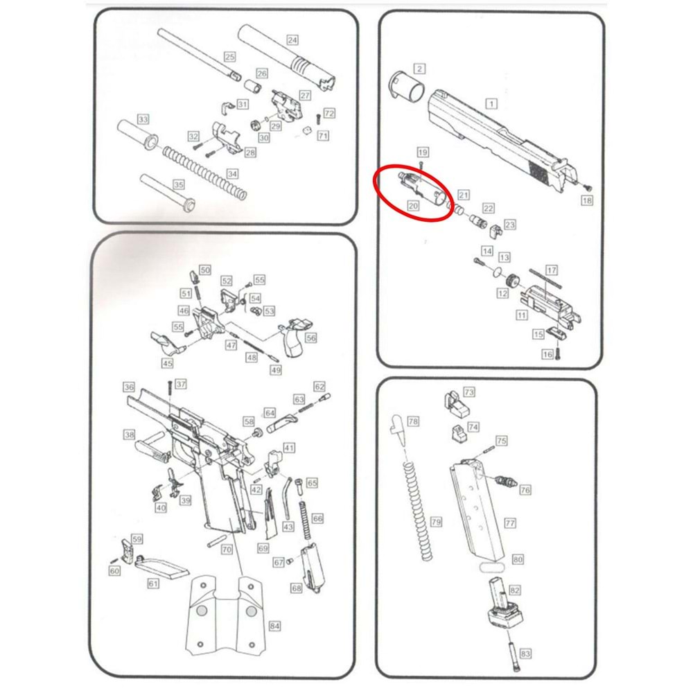 We 1911 V3 Nozzle Parça No #20