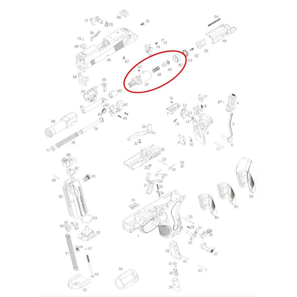 We Bulldog Long Model Nozzle Parça No #47-51