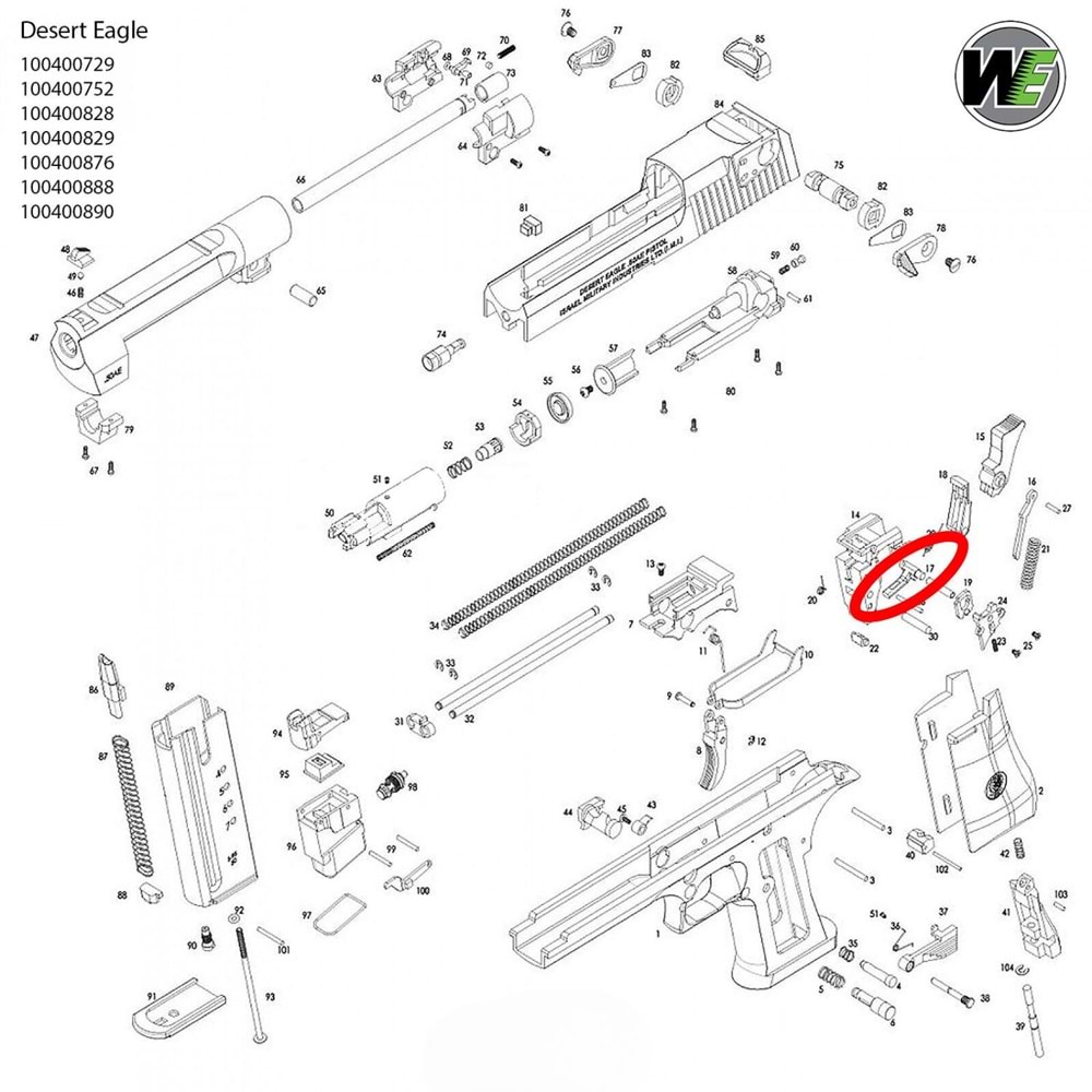 We Desert Eagle Hammer İğnesi Parça No #17