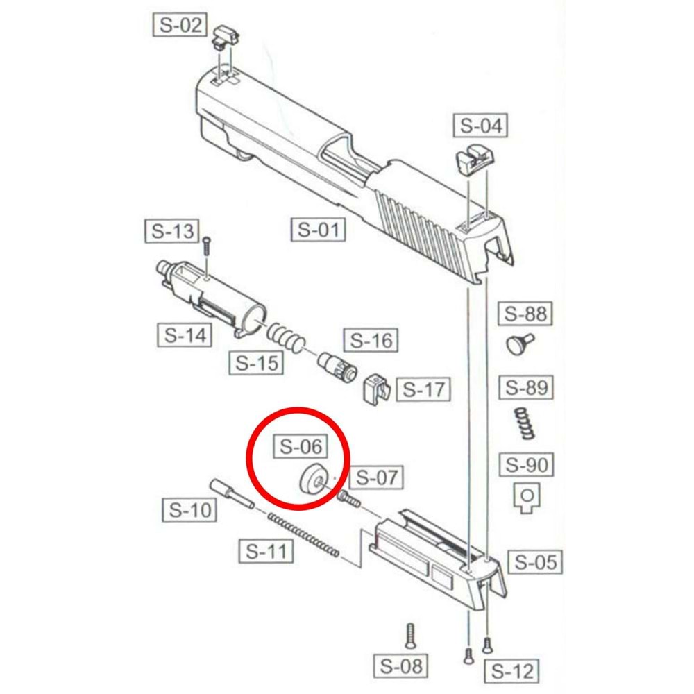 WE Sig 226 Replacement Piston Head Part No #06