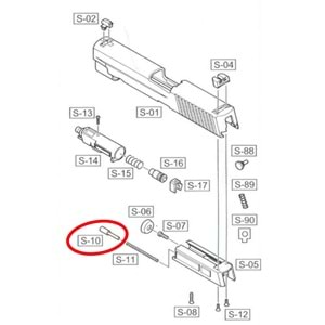 WE Sig F226 Replacement Nozzle Spring Pin #10