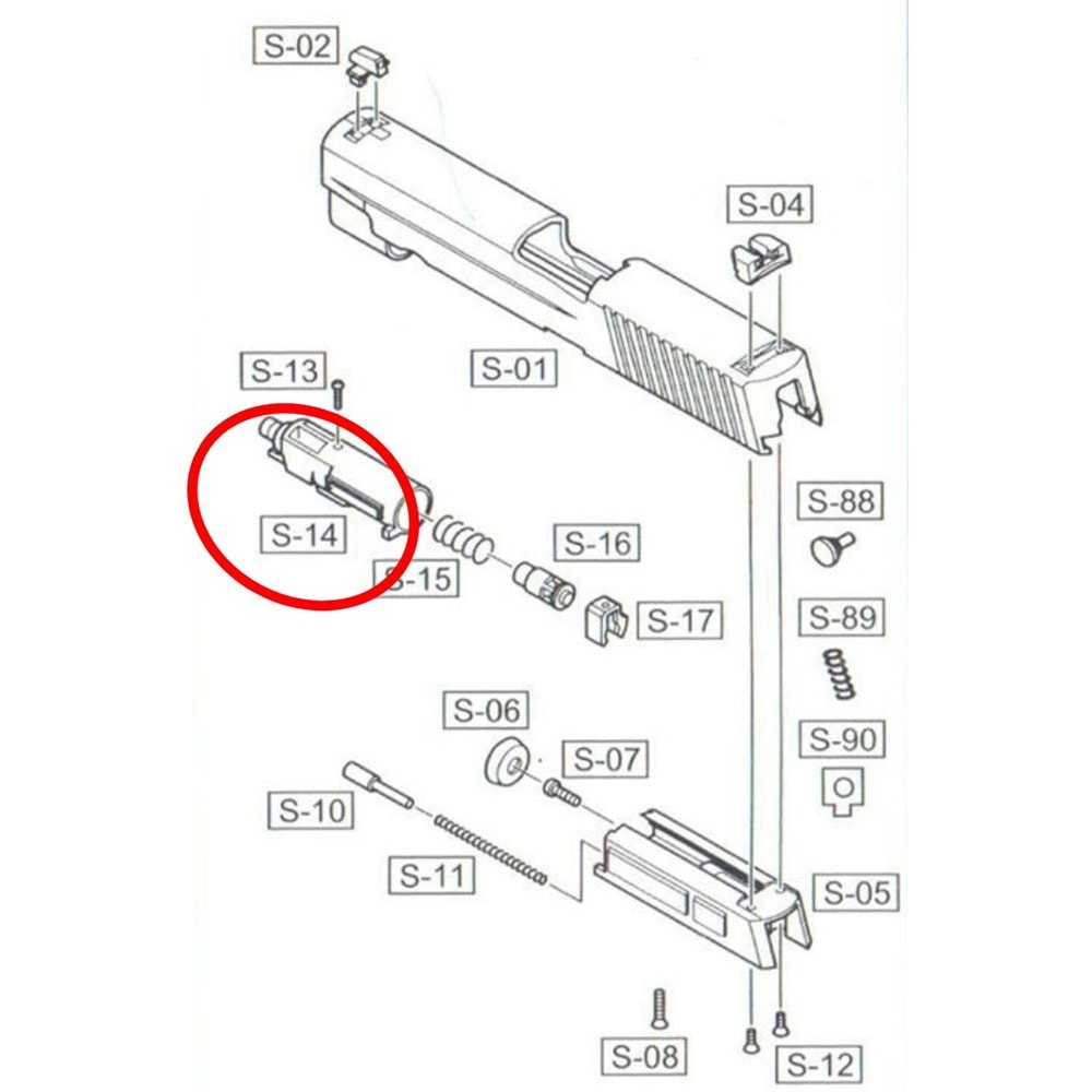 We F22X Loading Nozzle Part No #14