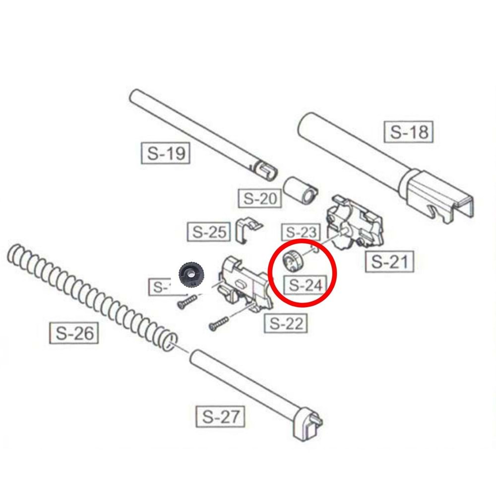 We F226 Hop Up Chamber Parçası No #24