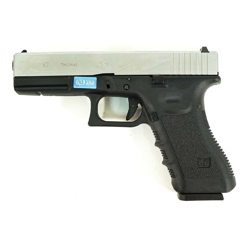 WE G17 GLOCK 17 Gen 3 Silver GBB Airsoft Tabanca (WE-G001A-SV)