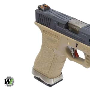 WE Glock G17 T2 TAN GOVDE (Siyah Kızak / Silver Namlu) GBB Airsoft Tabanca