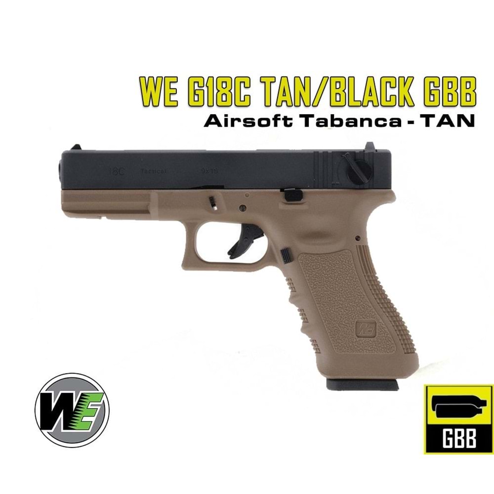 WE G18 Gen3 TAN GBB Airsoft Tabanca
