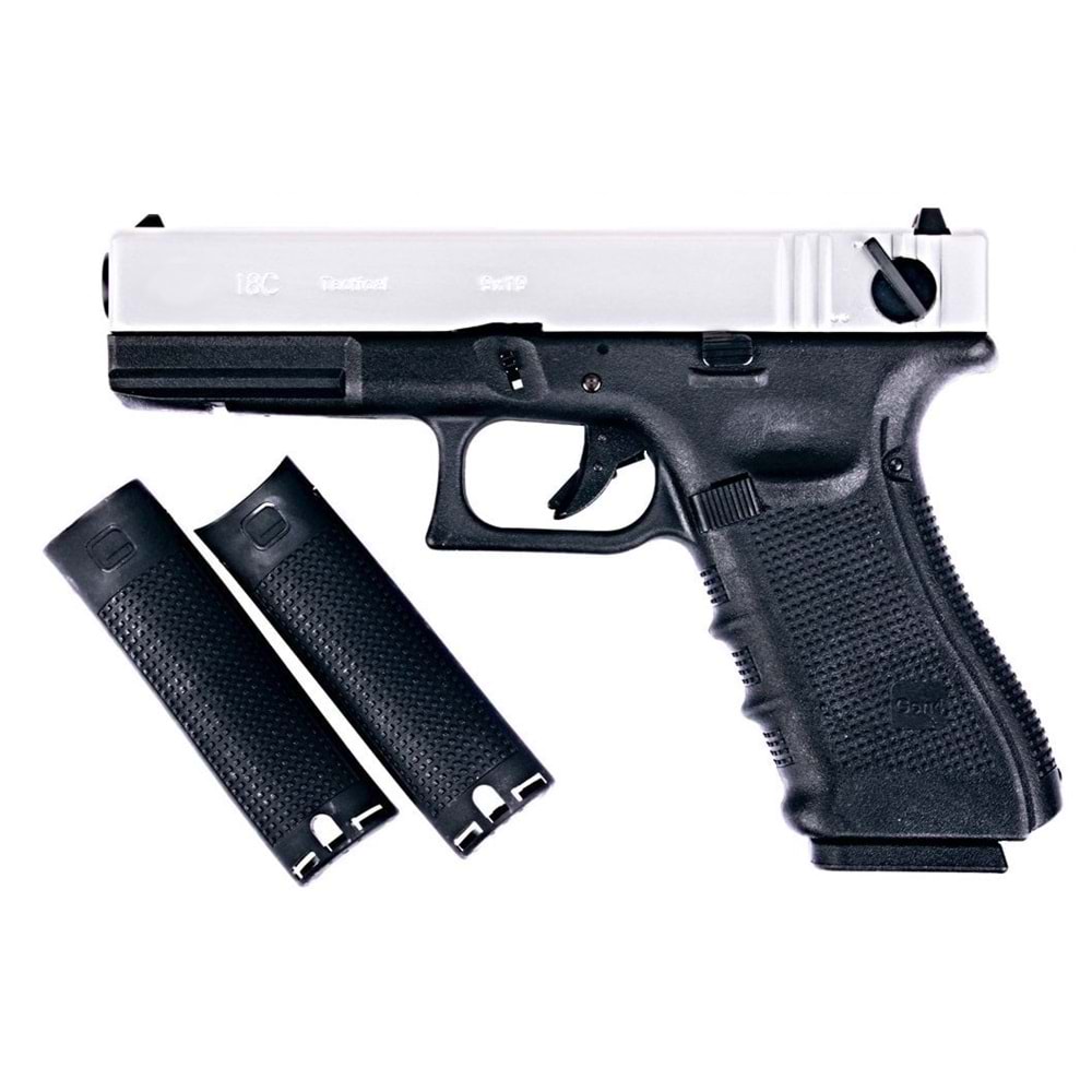 WE GLOCK G18C Gen4 Silver Airsoft Tabanca