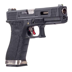 WE GLOCK18 G18 FullAuto T5 GBB Airsoft Tabanca Siyah Gövde / Siyah Sürgü / Silver Namlu (WE-G002WET-5)