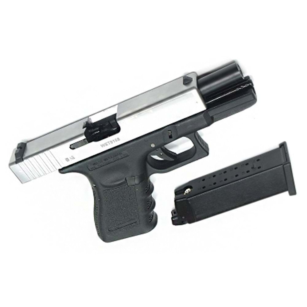 WE G19 GLOCK 19 SILVER GBB AIRSOFT TABANCA