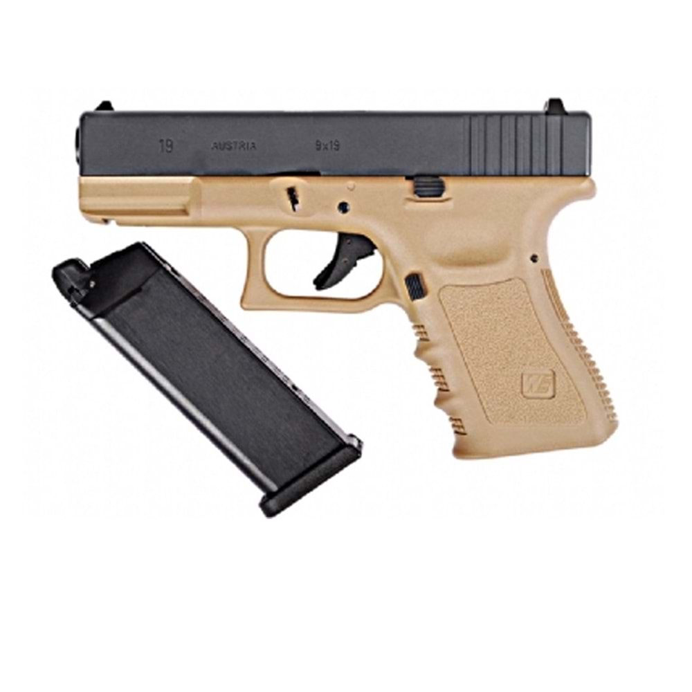 WE G19 GLOCK19 GEN3 TAN GBB AIRSOFT TABANCA