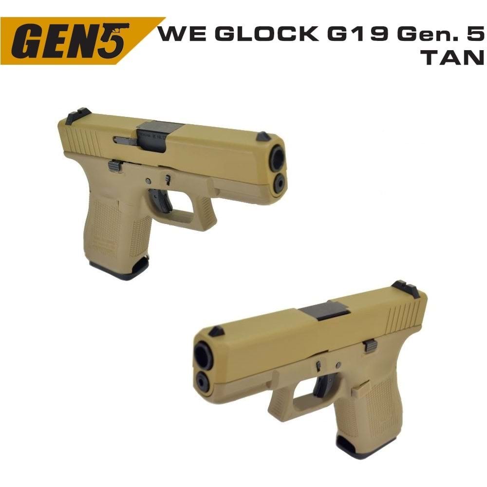 WE GLOCK G19 GEN5 TAN GBB AIRSOFT TABANCA