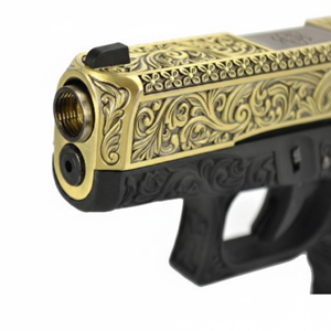 WE Glock26 G26 ETCHED IVORY Bronze SE Gravürlü Glock Airsoft Tabanca