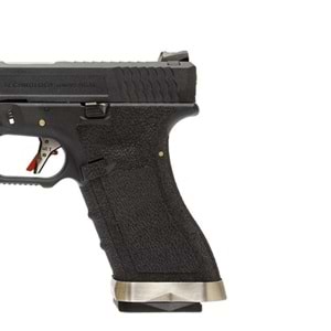 WE G34 T5 Siyah Sürgü/Gümüş Namlu/Siyah Gövde GBB Airsoft Tabanca