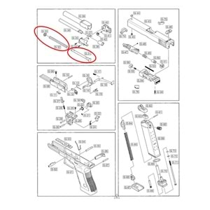 We Glock 17 İcra Mili ve Yayı Parça No G17 #31 #32 #33