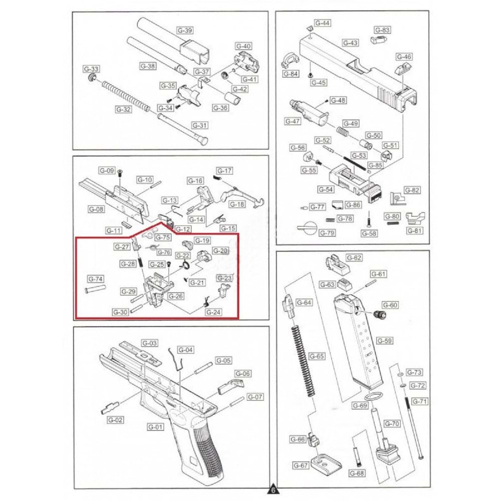 We GLOCK 18 Hammer Set G18 Parça No. 19-30 ve 74-76