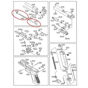 We Glock 19 İcra Mili ve Yayı Set Parça No G19 #31-31-33