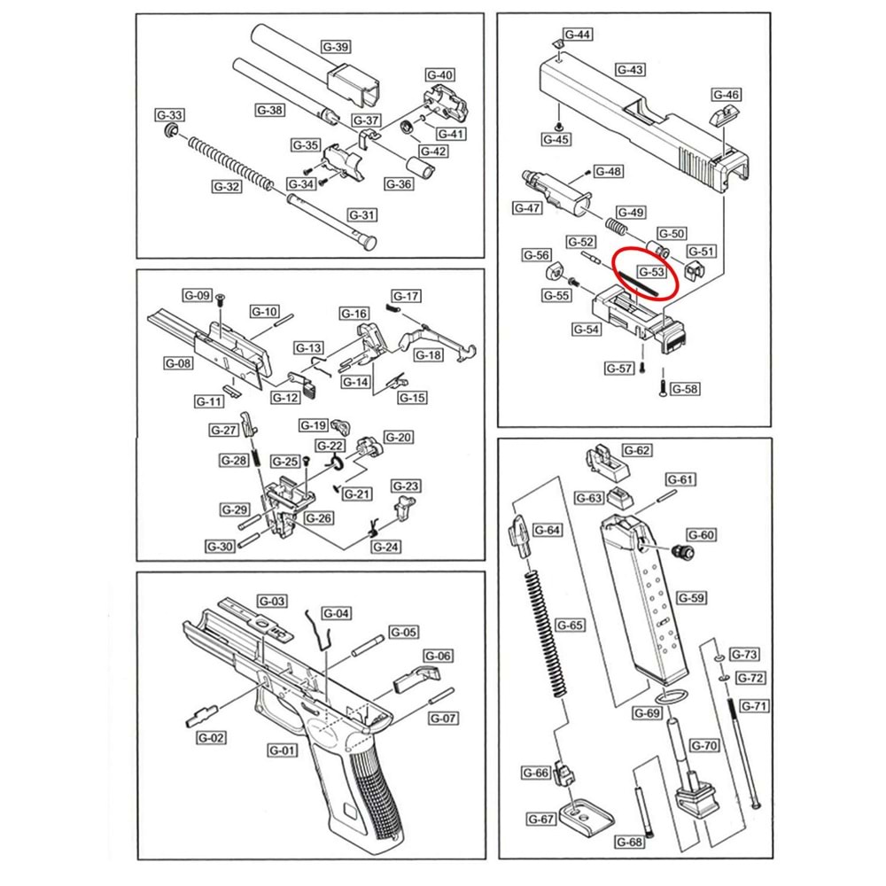 We Glock 19 Nozzle Yayı Parça No G19 #53