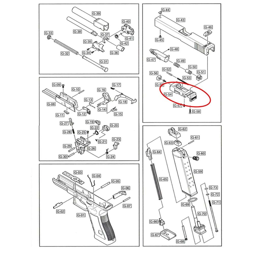 We Glock 19 Housing Parça No #54