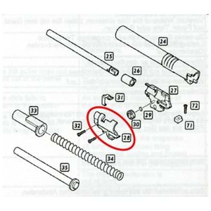 We Hi-Capa 5.1 Hop Up Chamber Sağ Parts No #28