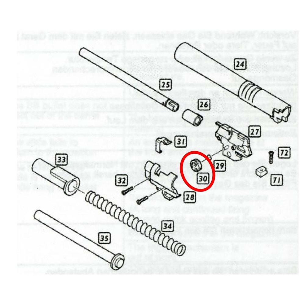 We Hİ-Capa 5.1 Hop-Up Tekeri Parts No #30