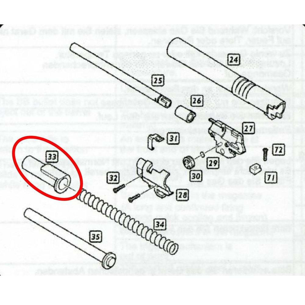 We Hi-Capa 5.1 Spring Guide Part No #33
