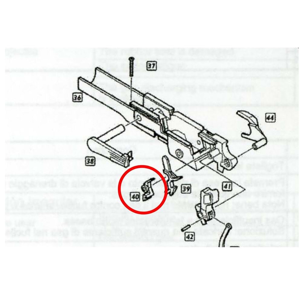 We Hi-Capa 5.1 Disconnector Sear Parts No #40