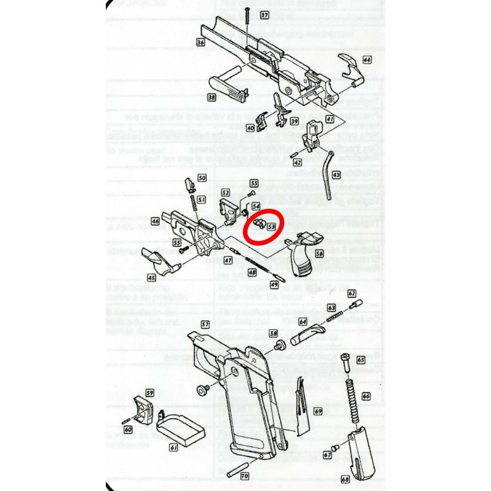 We Hi-Capa 5.1 gbb Firing Pin Parts No #53