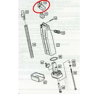 We Hi-Capa 5.1 GBB Magazine Feeding Lips Parts No #73