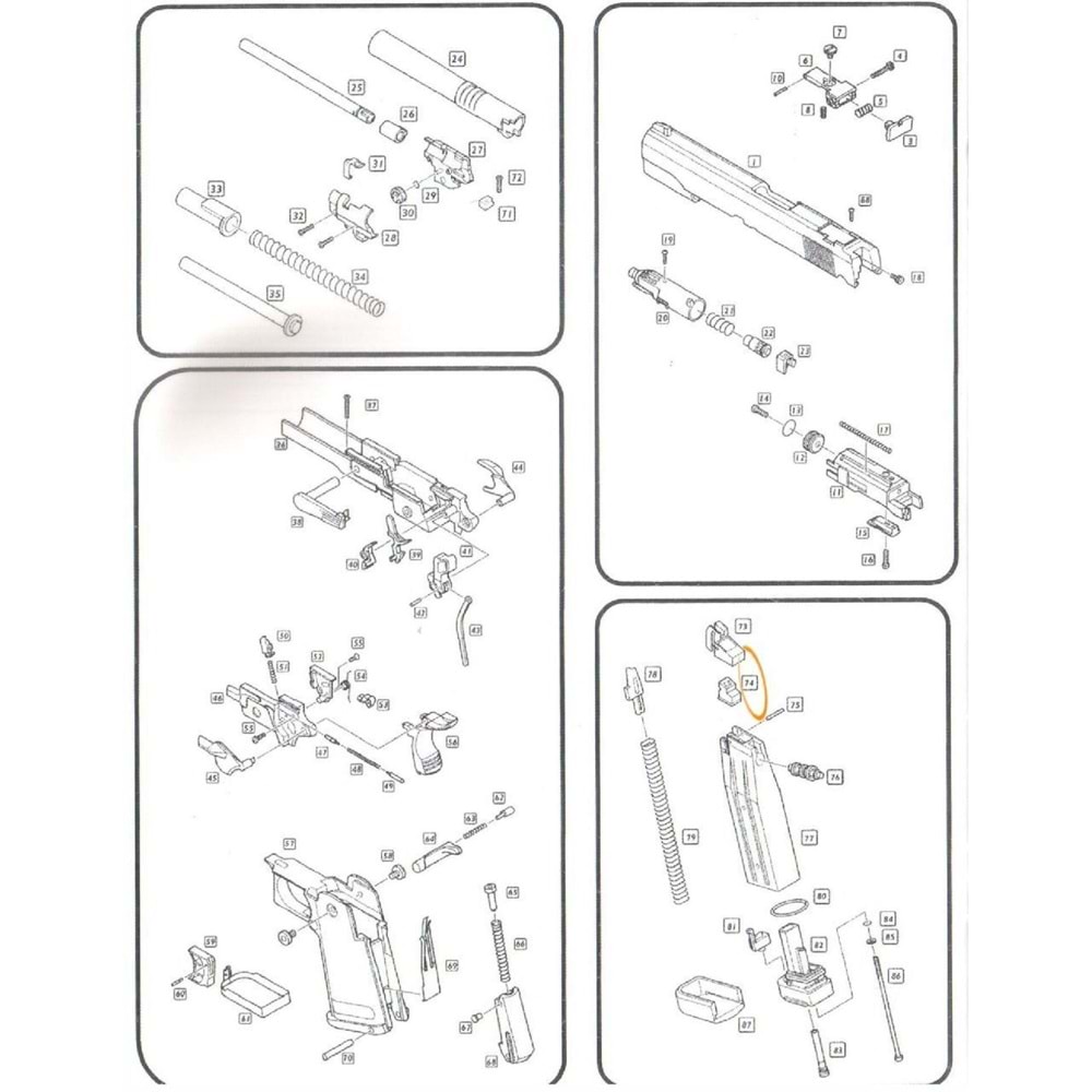 WE HI-CAPA 5.1 GBB MAGAZINE GASKET #74 ŞARJÖR GAZ ÇIKIŞ CONTASI