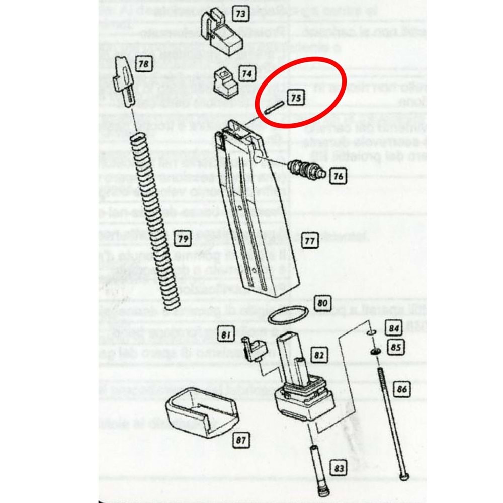 We Hi-Capa 5.1 BB Tututucu Pimi Parts No #75
