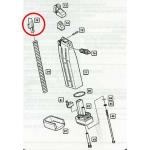 WE HI-CAPA 5.1 GBB MAGAZINE FOLLOWER ŞARJÖR BB İZLEME PARÇASI #78