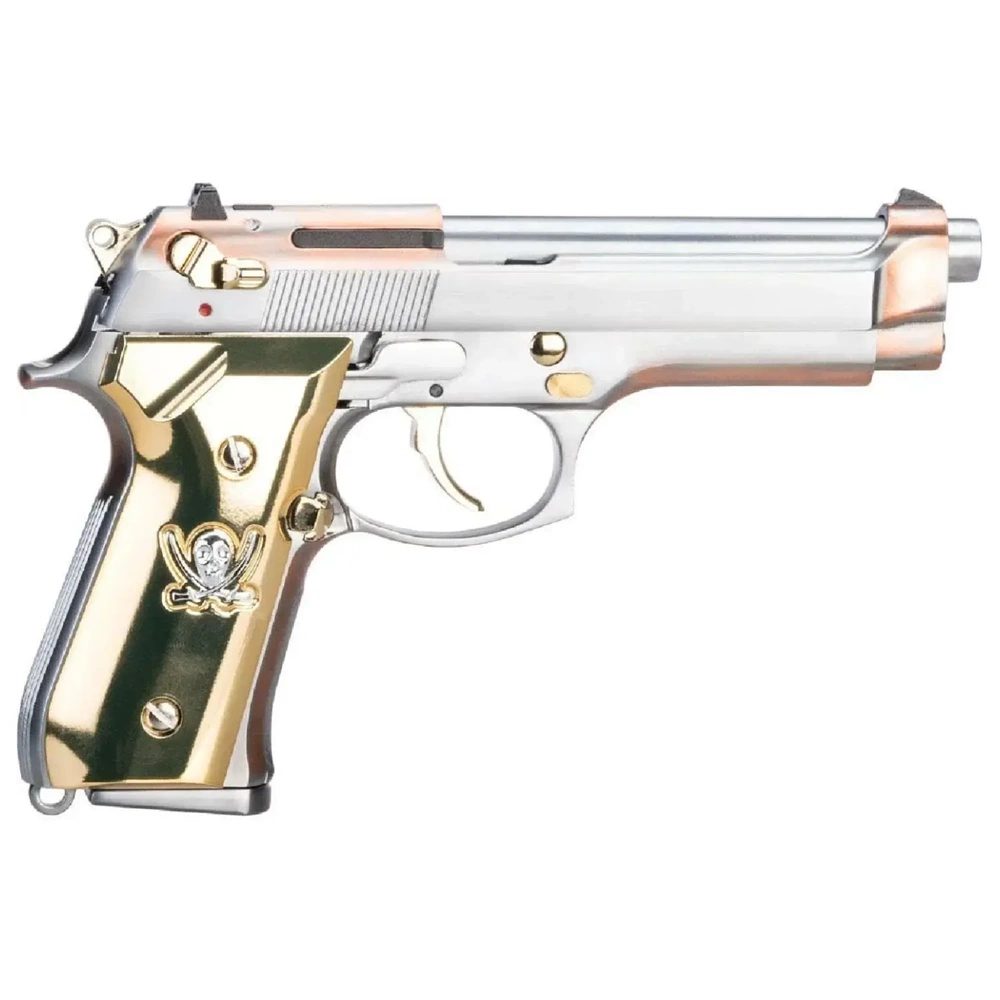 WE M92F ''Calico Jack'' Full Metal Silver Gold GBB Airsoft Tabanca