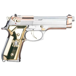 WE M92F ''Calico Jack'' Full Metal Silver Gold GBB Airsoft Tabanca
