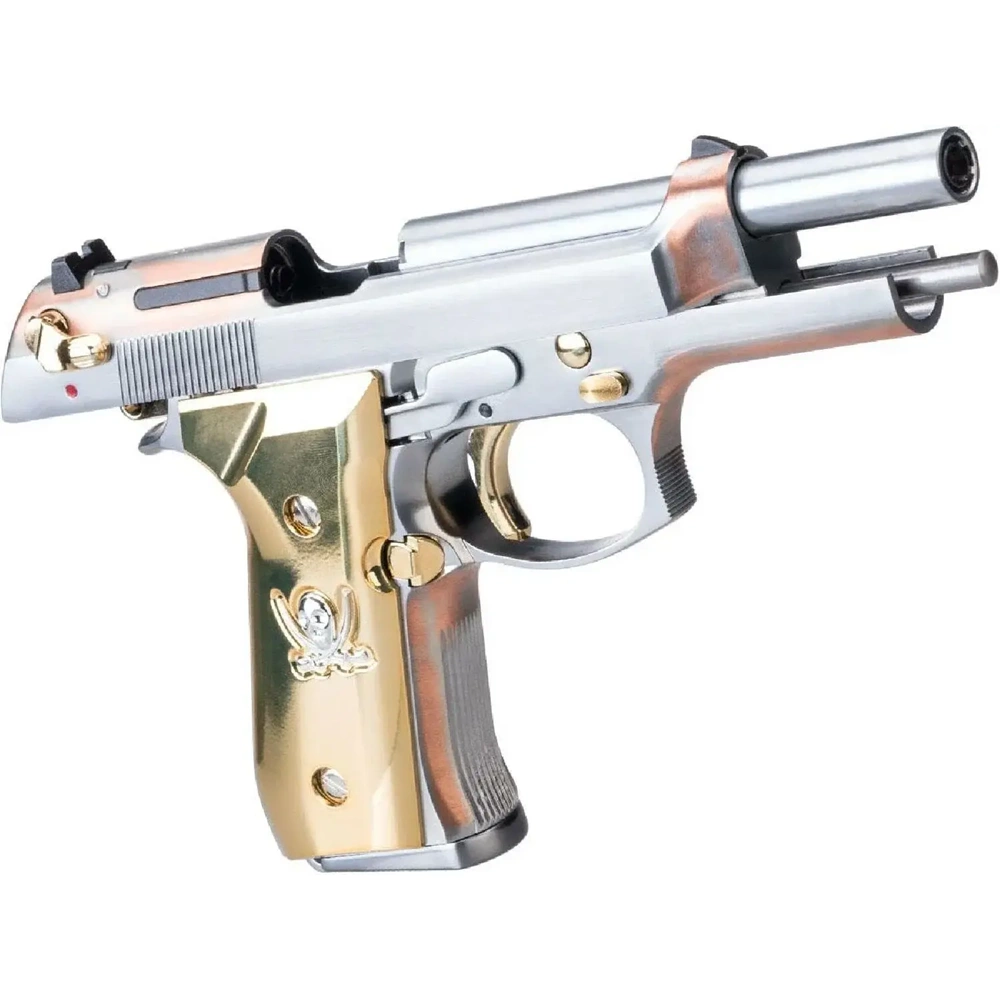 WE M92F ''Calico Jack'' Full Metal Silver Gold GBB Airsoft Tabanca