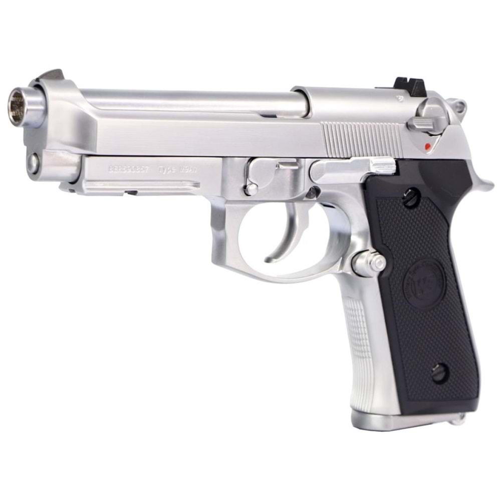 WE BERETTA M9A1 RAIL SILVER Full AUTO GBB AIRSOFT TABANCA (WE-M012BOX-SV)