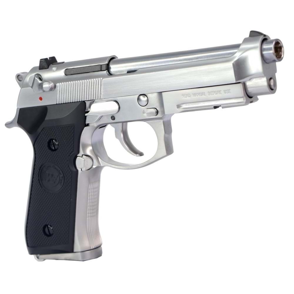 WE BERETTA M9A1 RAIL SILVER Full AUTO GBB AIRSOFT TABANCA (WE-M012BOX-SV)