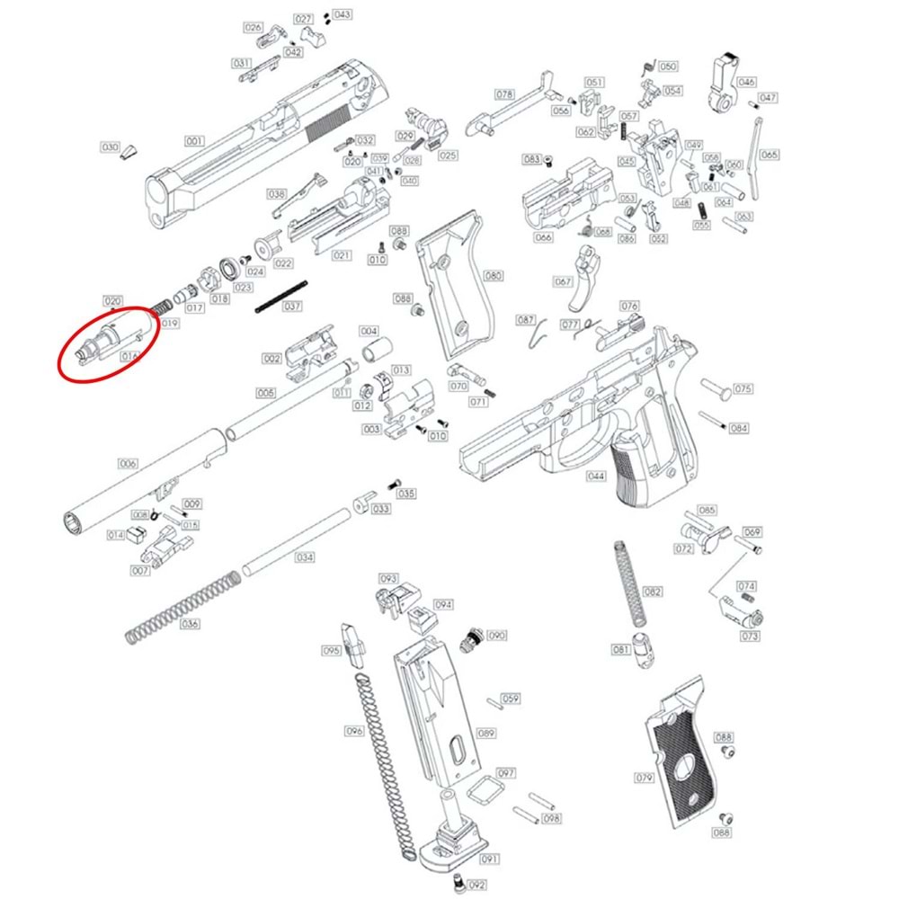We M92 V2 Nozzle Assemblies Parça No #16