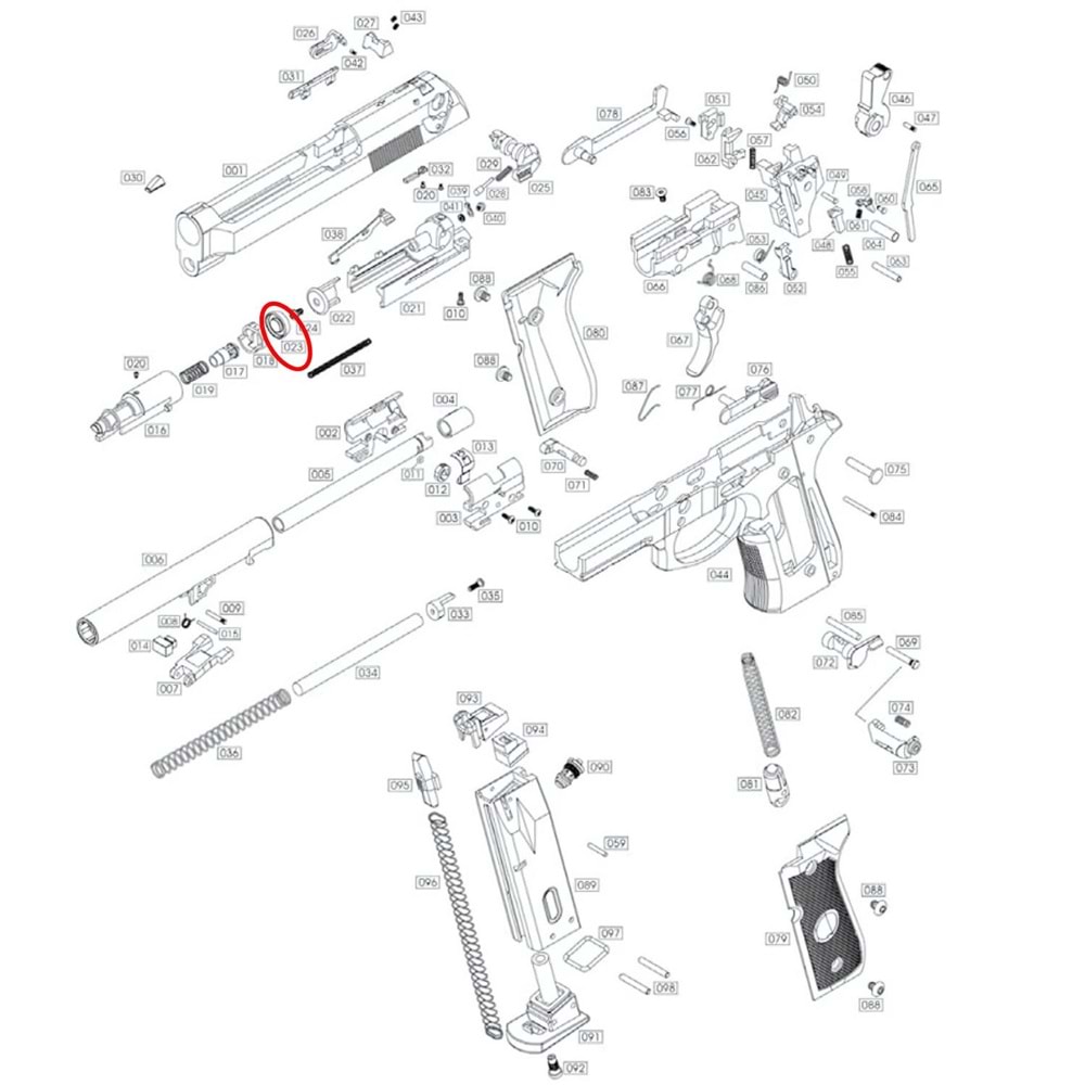 We M92 V2 Piston Başı Parça No #23
