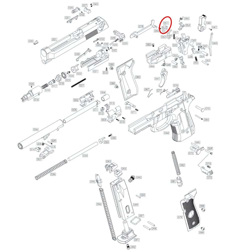 We M92 V2 Hammer Parça No #51