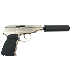 WE MAKAROV Susturuculu SILVER Airsoft GBB Tabanca (Walther PPK Klonu)