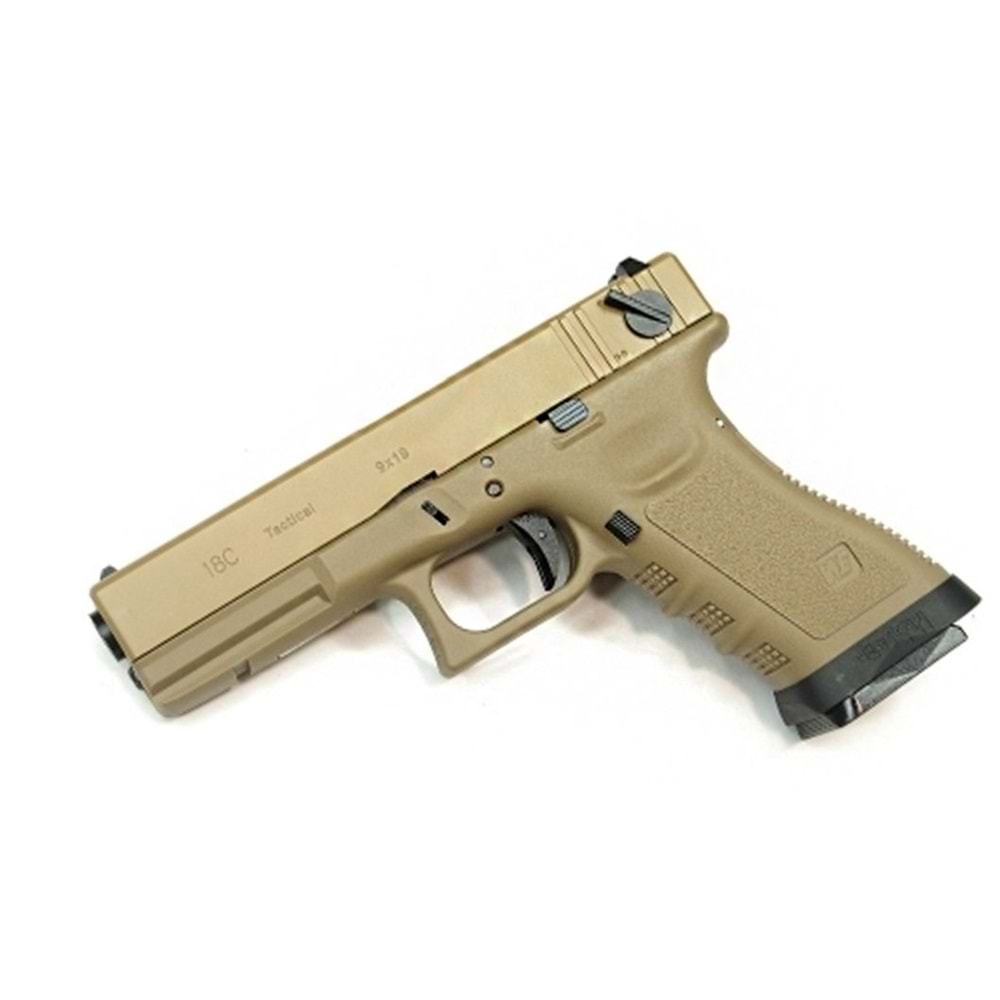 WE G18C GLOCK18C TAN/TAN GBB AIRSOFT TABANCA